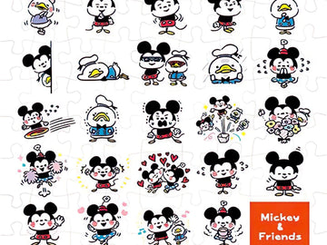 Tenyo • Kanahei Mickey & Friends　108 PCS　Jigsaw Puzzle