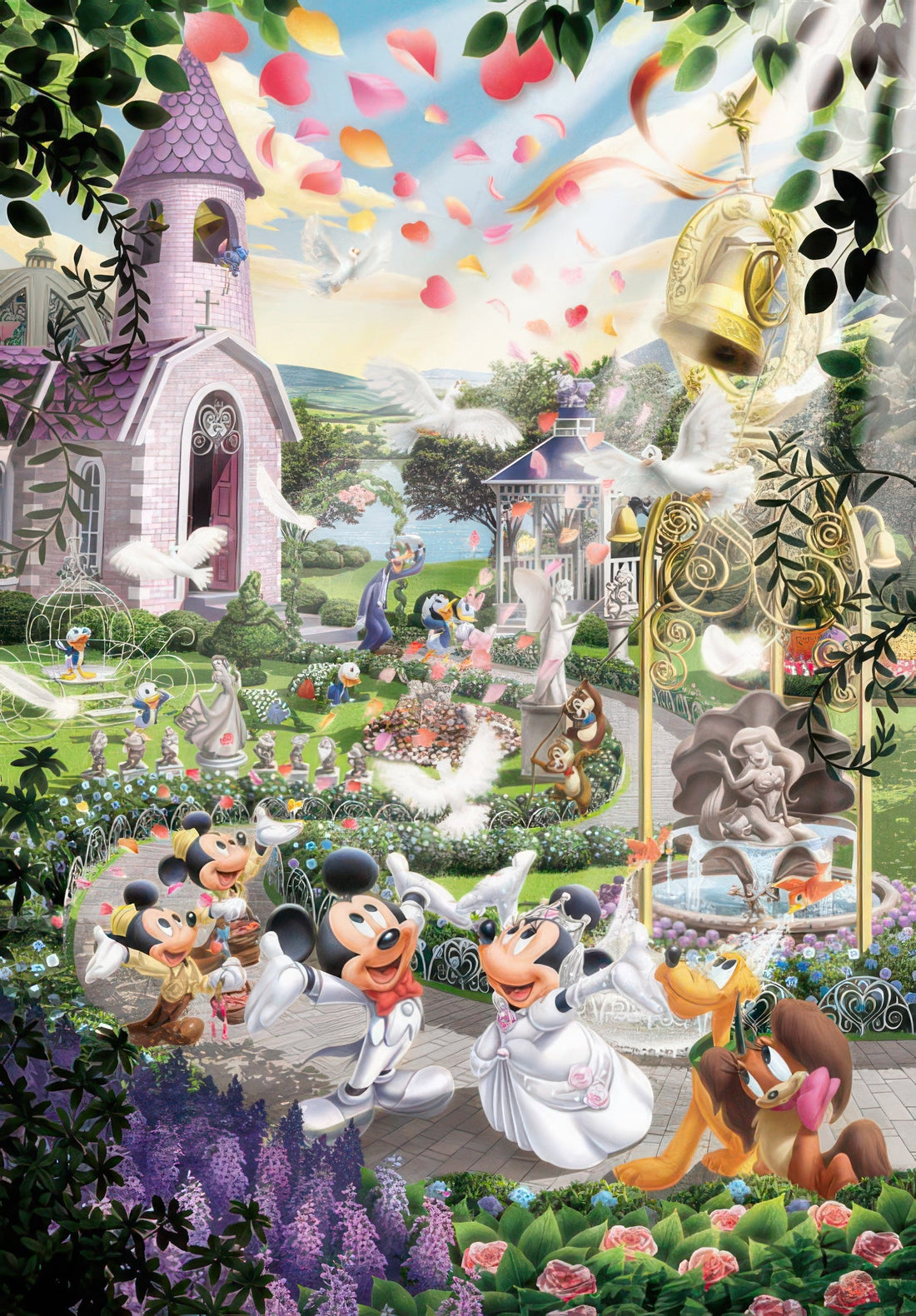 tenyo-d-108-733-mickey-friends-tune-of-the-wedding-bell-108-pieces-jigsaw-puzzle