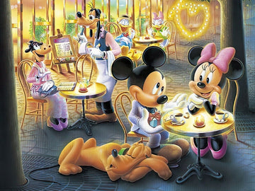 Tenyo • Mickey & Minnie • Cafe Terrace of Love　108 PCS　Jigsaw Puzzle