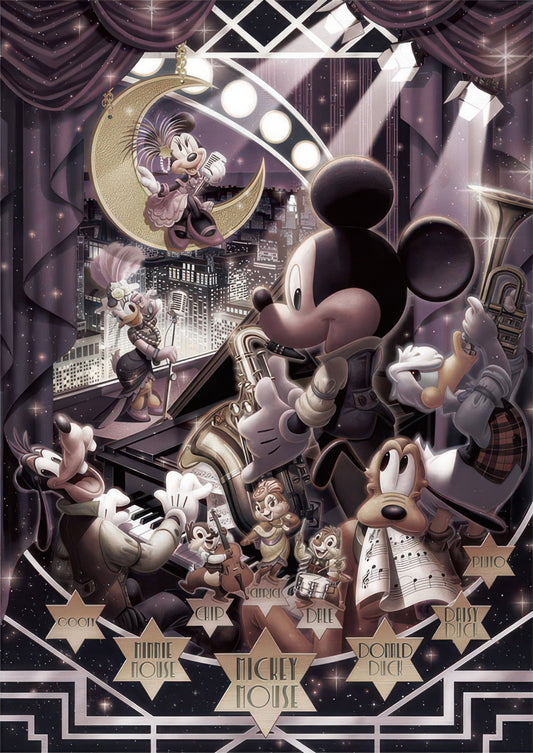 Tenyo D-108-811　Mickey & Friends • Mickey's Jazz Night　108 Pieces Jigsaw Puzzle