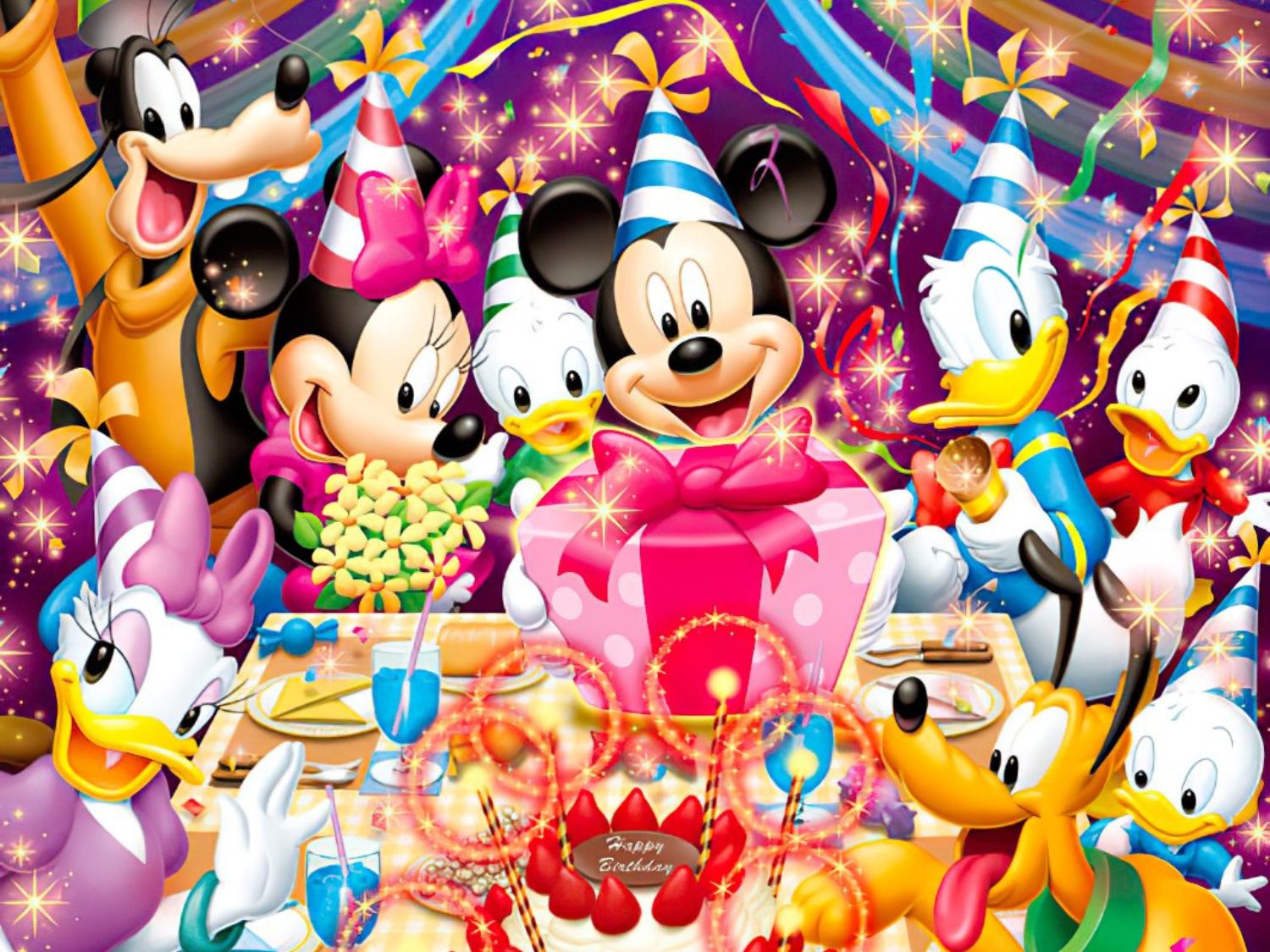Tenyo • Mickey & Friends • Happy Birthday!　108 PCS　Jigsaw Puzzle