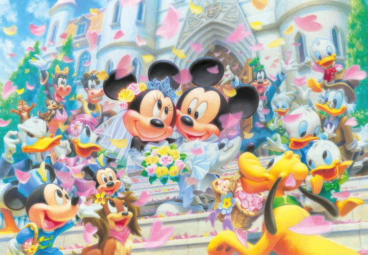 Tenyo D-108-994　Mickey & Friends • Flower Shower Dream　108 Pieces Jigsaw Puzzle