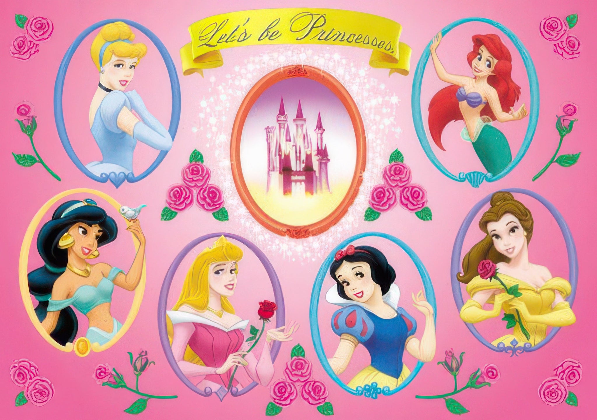 tenyo-d-200-866-everyone's-a-princess-200-pieces-photo-frame-puzzle