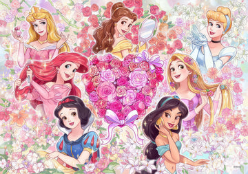 tenyo-d-200-902-disney-princess-memorial-flower-200-pieces-photo-frame-puzzle