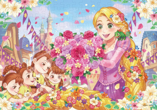 Tenyo D-200-906　Tangled • Flower Moment　200 Pieces Photo Frame Puzzle