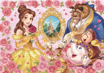 tenyo-d-200-907-beauty-and-the-beast-rose-s-memory-200-pieces-photo-frame-puzzle