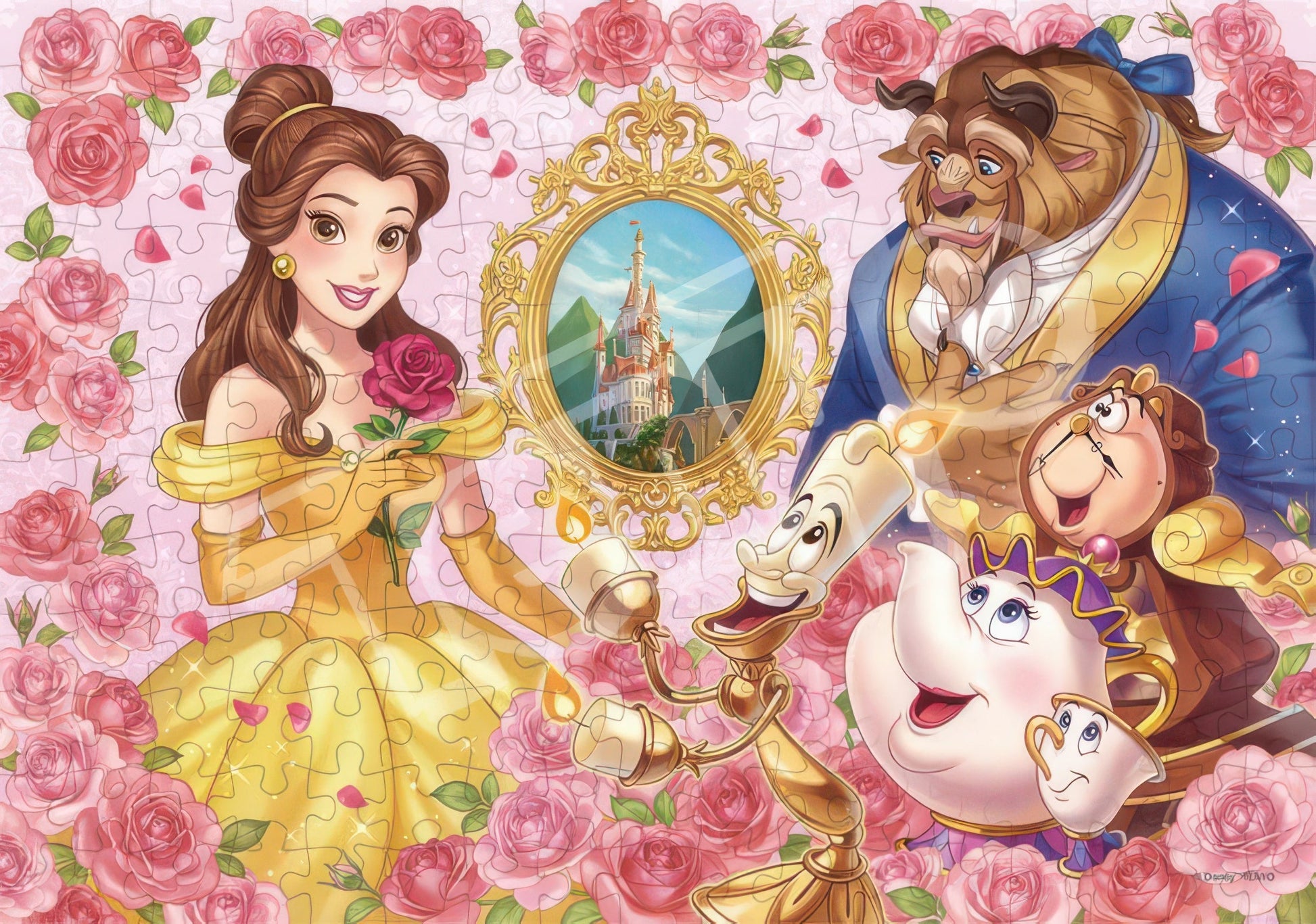 tenyo-d-200-907-rose-memory-(beauty-and-the-beast)-200-pieces-photo-frame-puzzle