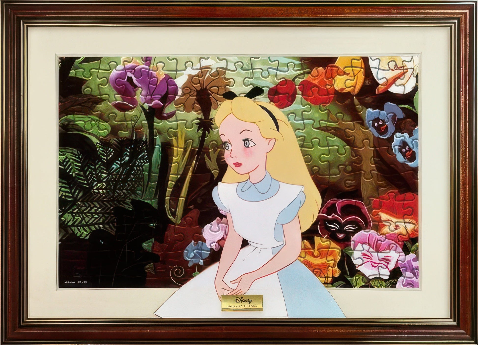 tenyo-d-200-909-film-art-gallery-alice-in-wonderland-200-pieces-puzzle-frame-set