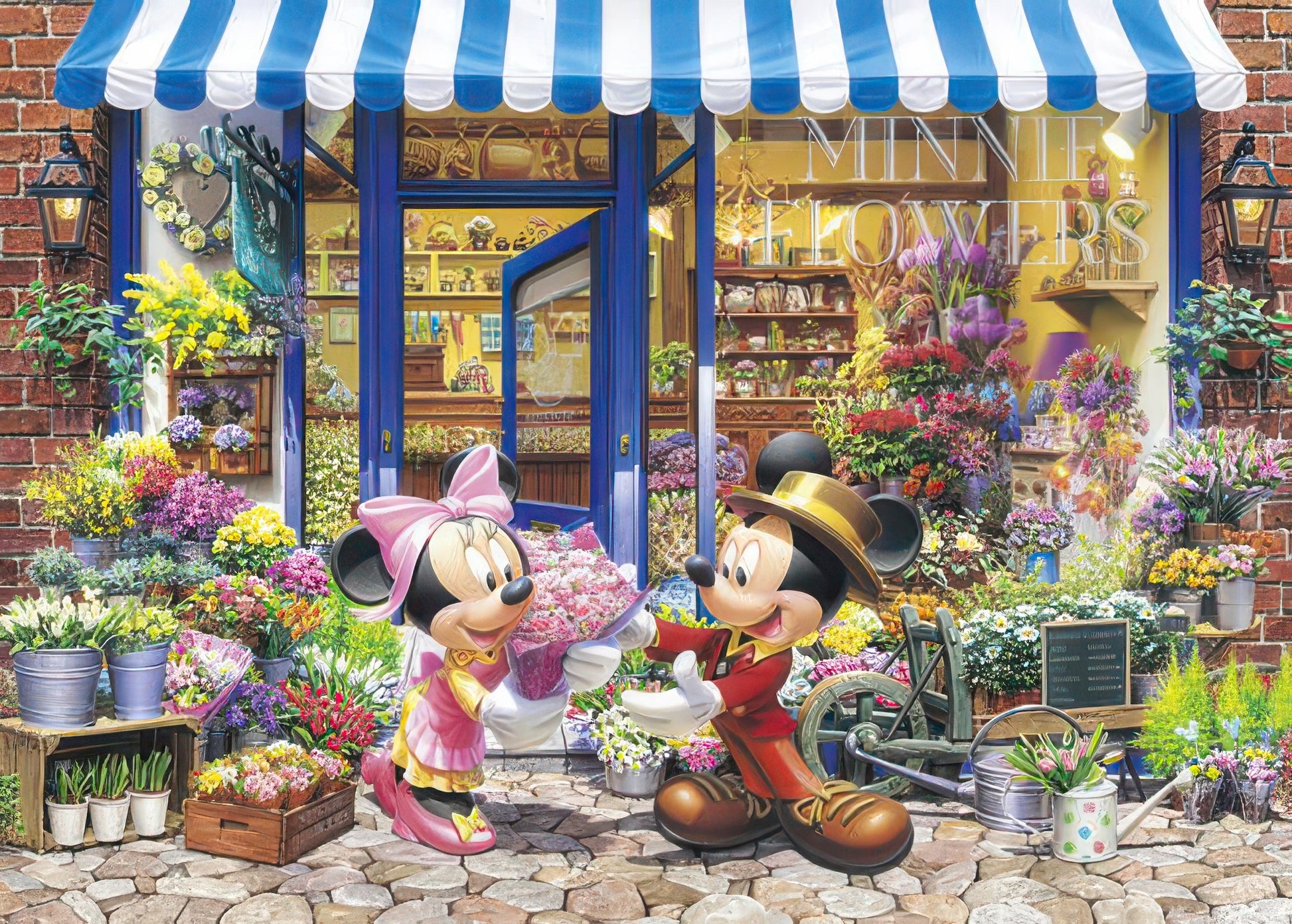 tenyo-d-2000-547-mickey-friends-minnie-s-flower-shop-2000-pieces-jigsaw-puzzle