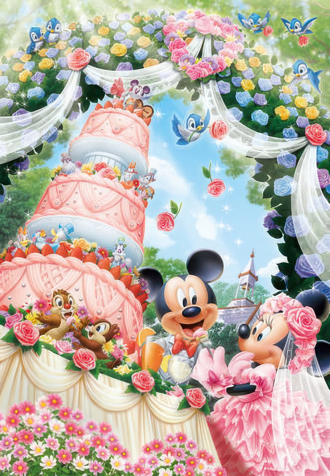 tenyo-d-2000-549-mickey-friends-sweet-wedding-dream-2000-pieces-jigsaw-puzzle