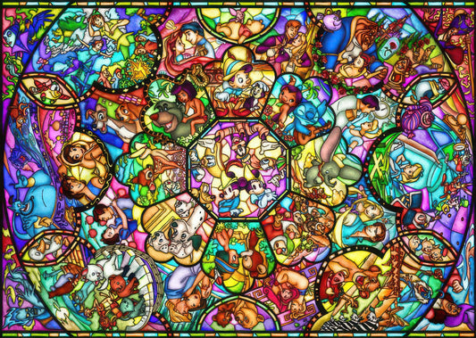 Tenyo D-2000-603　Disney • All-Star Stained Glass　2000 Pieces Jigsaw Puzzle