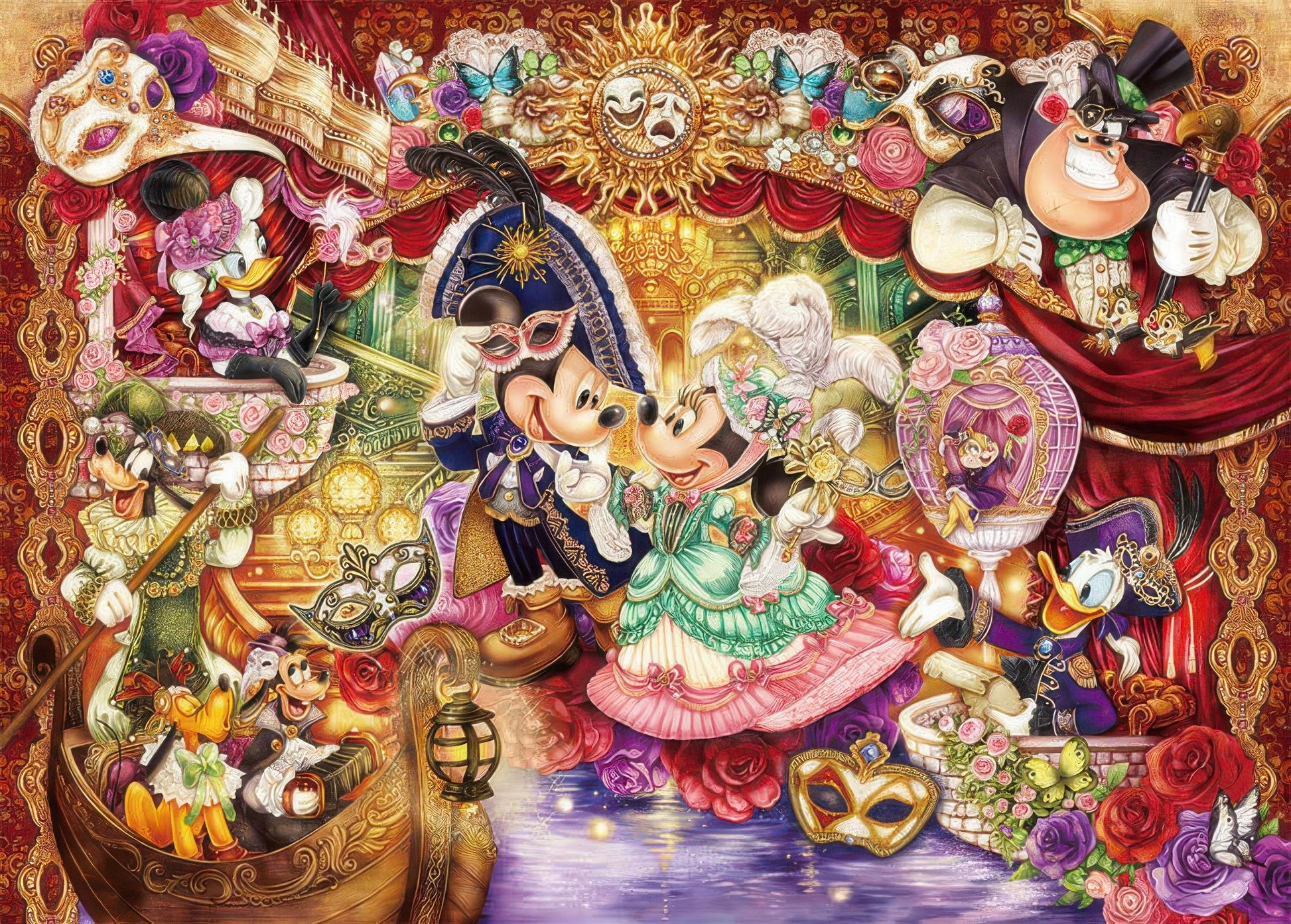 tenyo-d-2000-620-mickey-friends-invitation-to-a-grand-masquerade-2000-pieces-jigsaw-puzzle