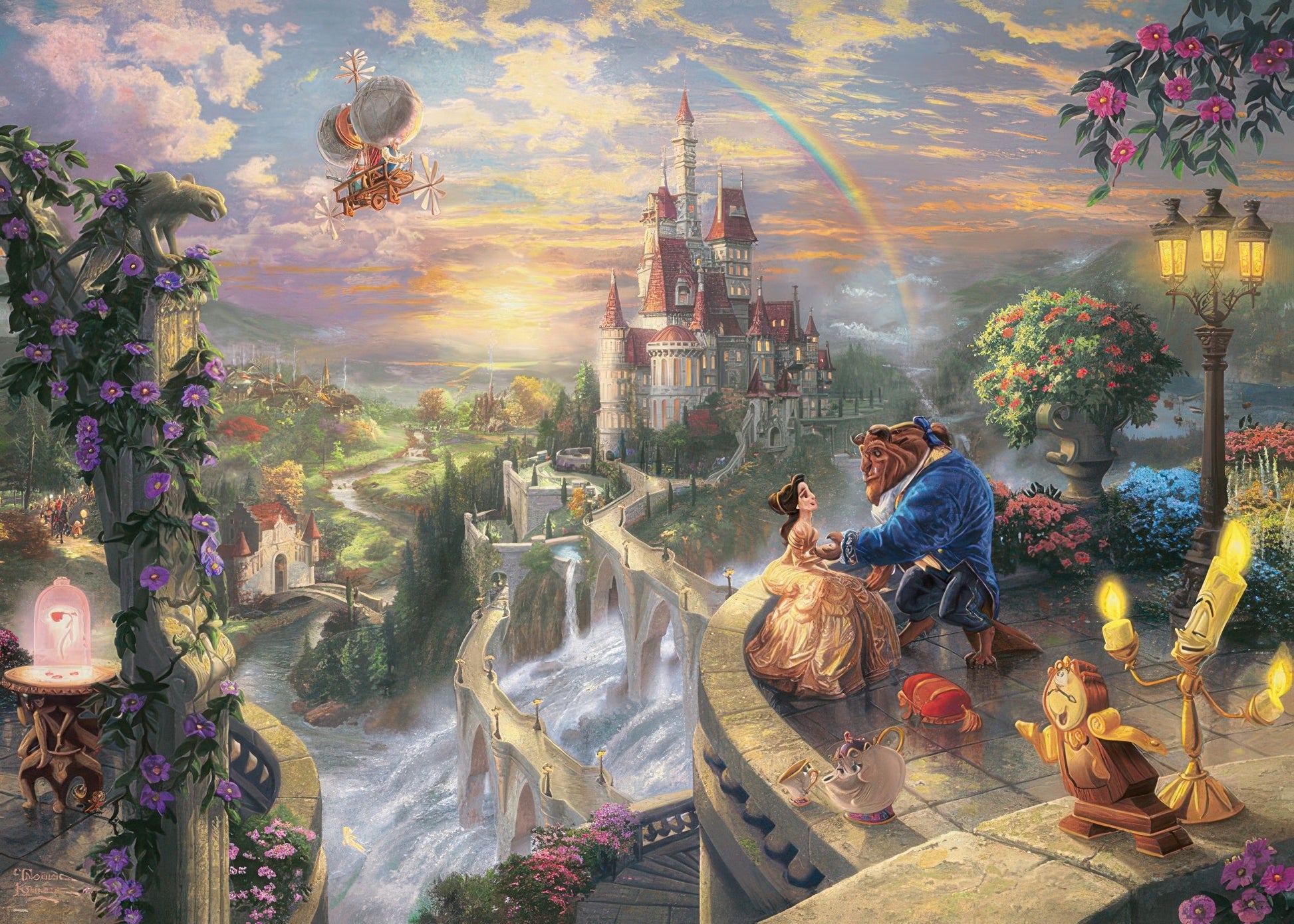 tenyo-d-2000-624-beauty-and-the-beast-falling-in-love-2000-pieces-jigsaw-puzzle