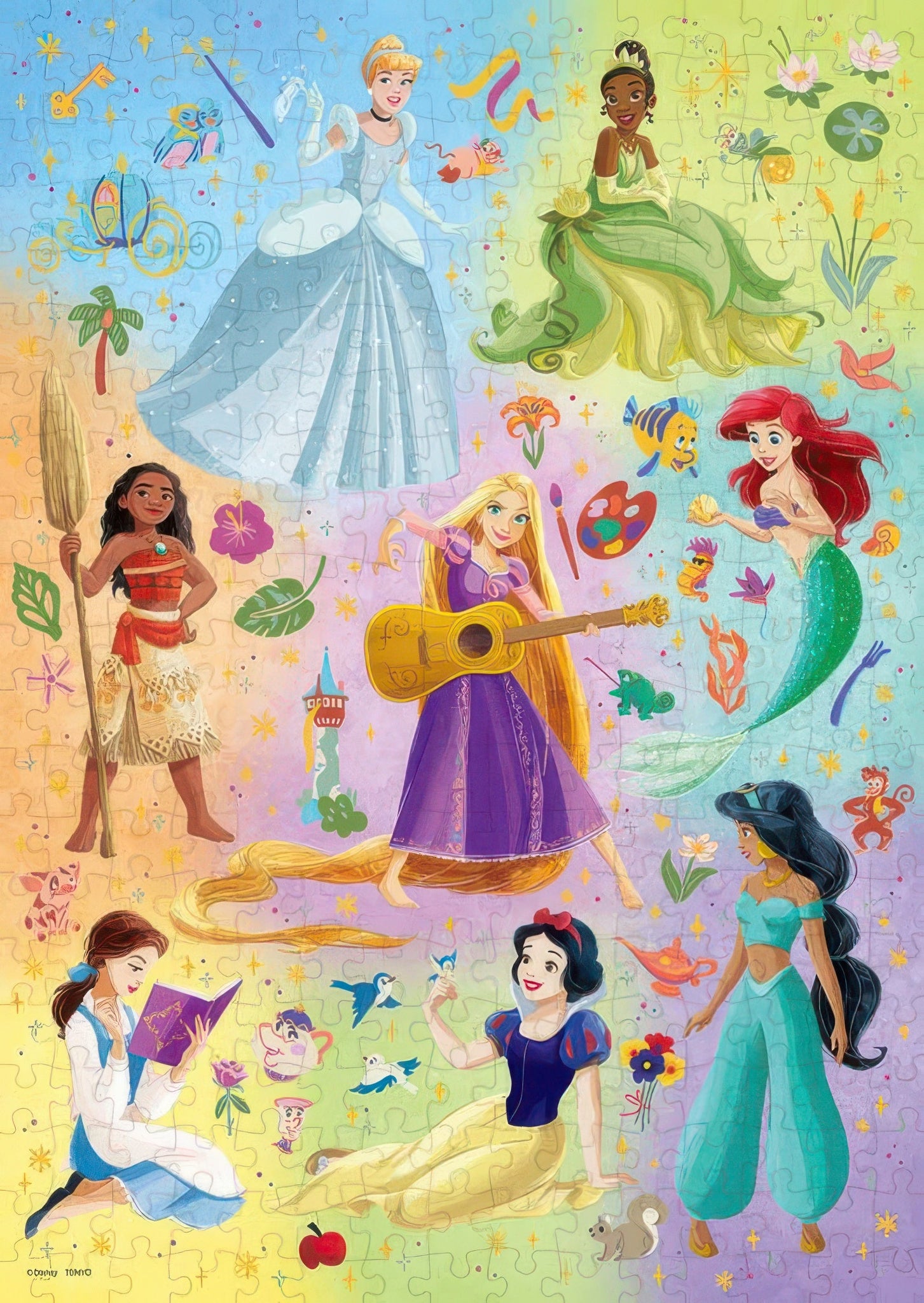 tenyo-d-300-067-hologram-disney-you're-wonderful-(disney-princess)-300-pieces-jigsaw-puzzle