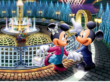 Tenyo • Mickey & Minnie • Fireworks of Love　300 PCS　Jigsaw Puzzle