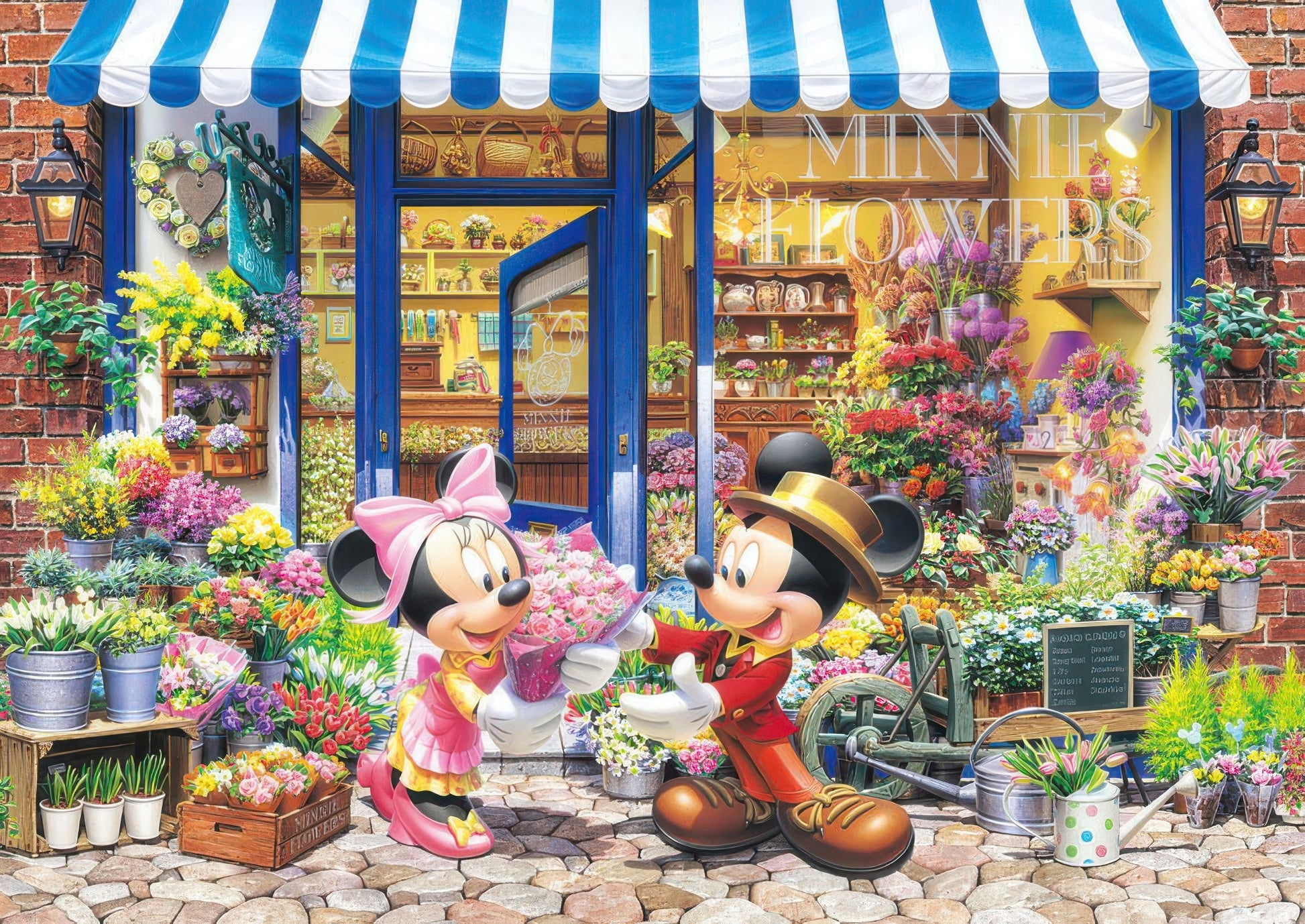 tenyo-d-300-258-mickey-friends-minnie-s-flower-shop-300-pieces-jigsaw-puzzle