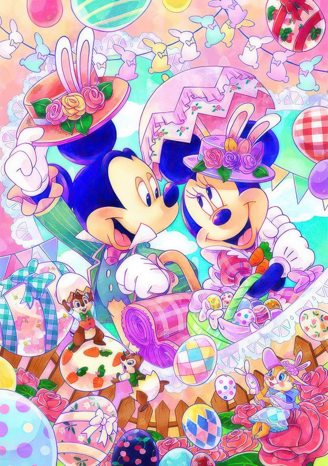 tenyo-d-300-289-mickey-friends-happy-easter-300-pieces-jigsaw-puzzle