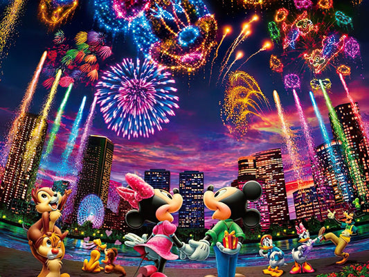 Tenyo • Mickey & Friends • Fireworks of Emotions　300 PCS　Jigsaw Puzzle