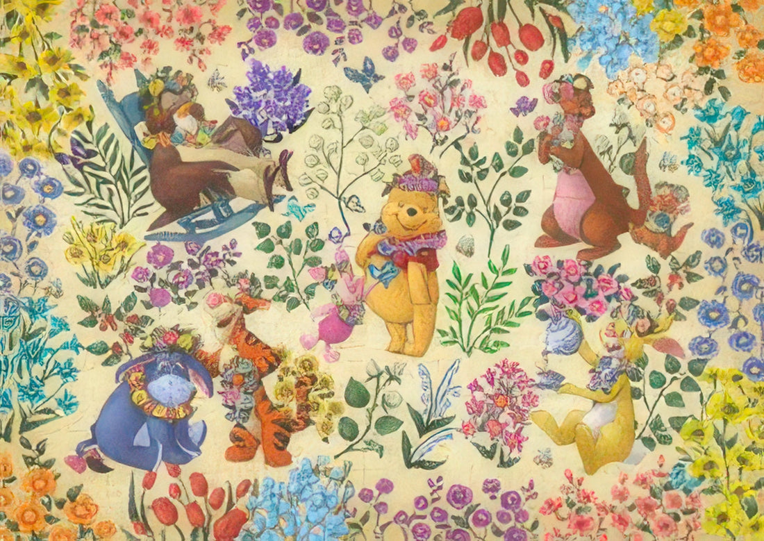 tenyo-d-300-716-winnie-the-pooh-decorated-with-flowers-300-pieces-jigsaw-puzzle