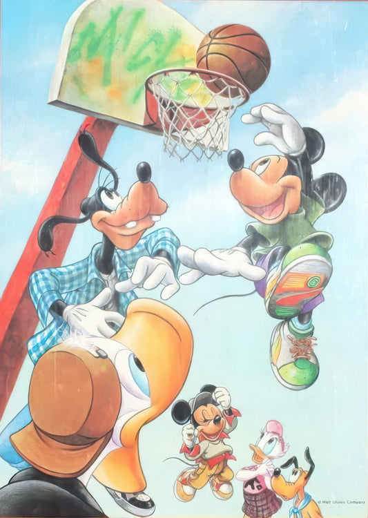 Tenyo D-500-311　Mickey & Friends • Street Basketball　500 Pieces Jigsaw Puzzle