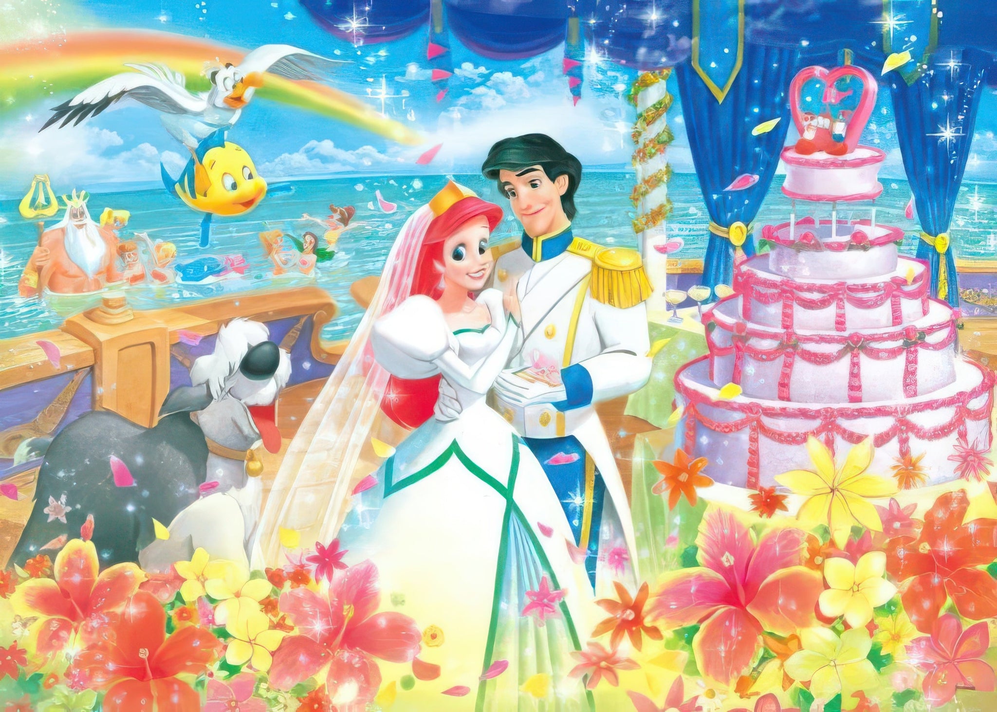 tenyo-d-500-464-the-little-mermaid-ariel-s-royal-wedding-500-pieces-jigsaw-puzzle