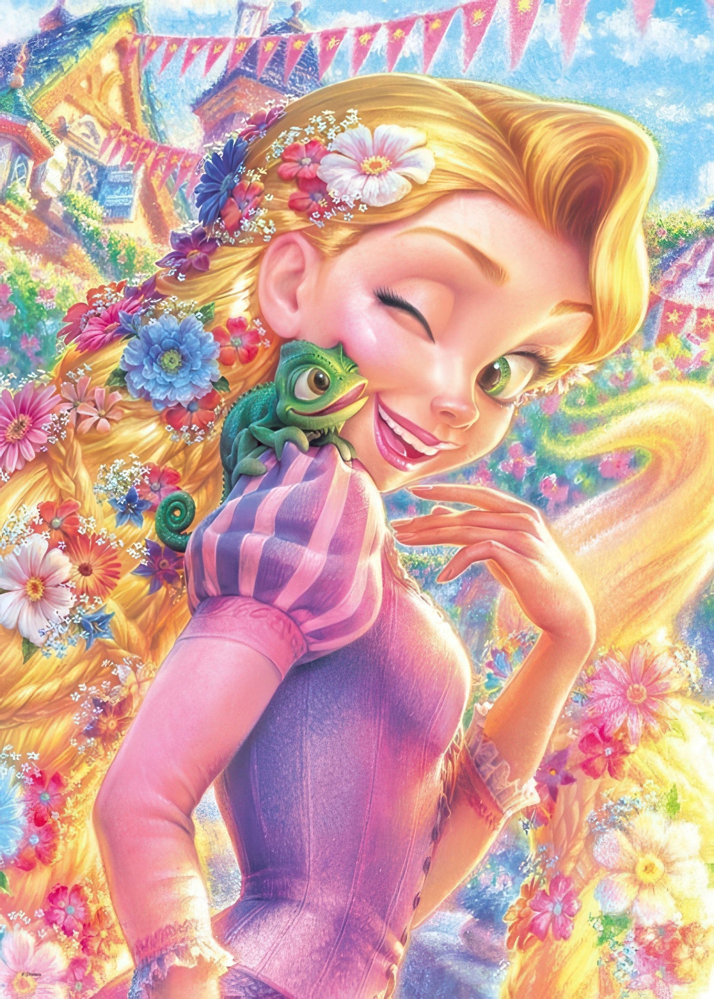 tenyo-d-500-468-rapunzel-&-pascal-500-pieces-jigsaw-puzzle