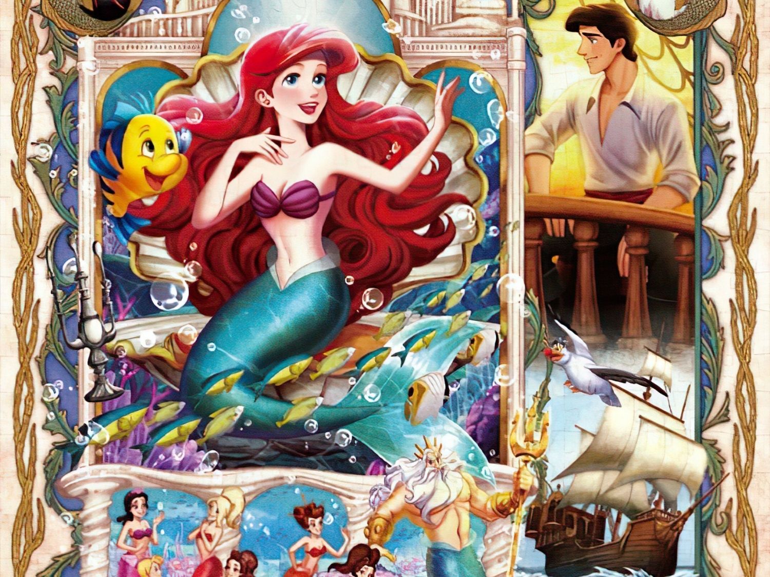 Tenyo • The Little Mermaid • Gilding Style / Wish of a Mermaid in Love　500 PCS　Jigsaw Puzzle