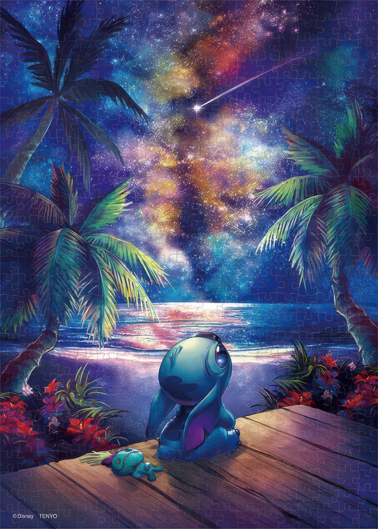 tenyo-d-500-673-lilo-stitch-thinking-about-the-starry-sky-500-pieces-jigsaw-puzzle