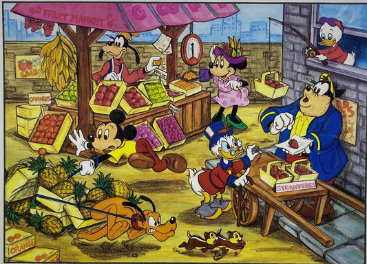 Tenyo D-500-813　Mickey & Friends • Fruit Market　500 Pieces Jigsaw Puzzle