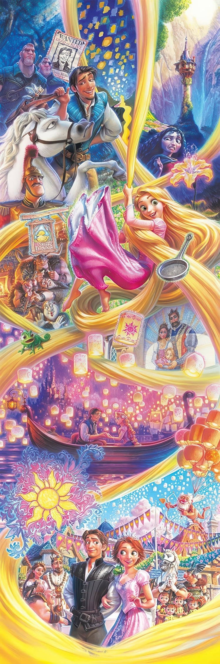 tenyo-d-950-598-tangled-rapunzel-s-story-950-pieces-jigsaw-puzzle