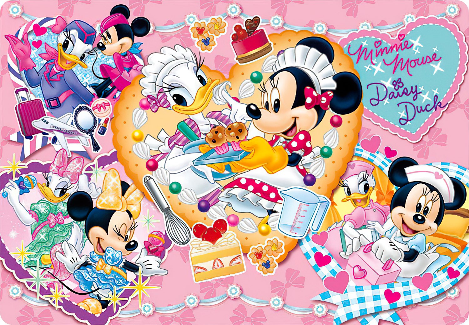 Tenyo • Minnie & Daisy • Adorable　40 PCS　Jigsaw Puzzle