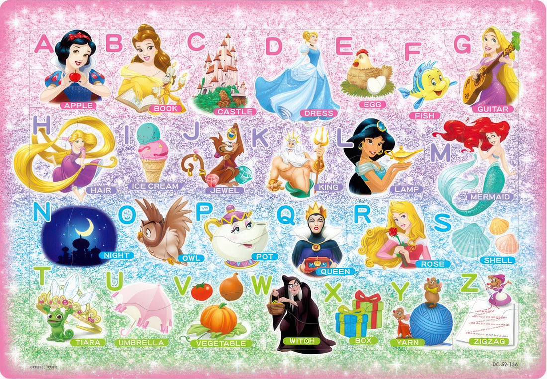 tenyo-dc-52-156-disney-princess-let-s-learn-abc-with-princesses-52-pieces-kids-puzzle