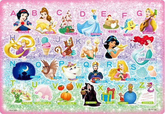 Tenyo • All Princesses • Let's Learn ABC with Princesses!　52 PCS　Jigsaw Puzzle