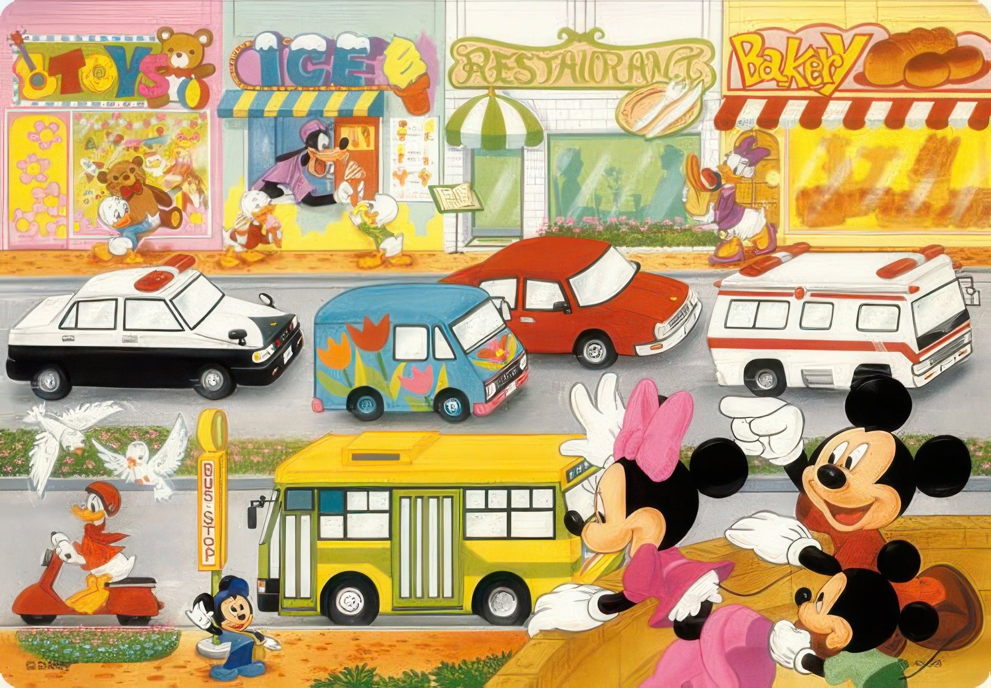 tenyo-dc-60-015-mickey-friends-i-love-vehicles-60-pieces-kids-puzzle