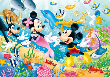 Tenyo • Mickey & Friends • Follow the Fishes　60 PCS　Jigsaw Puzzle