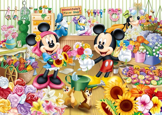 Tenyo • Mickey & Friends • Wonderful Flowers　60 PCS　Jigsaw Puzzle