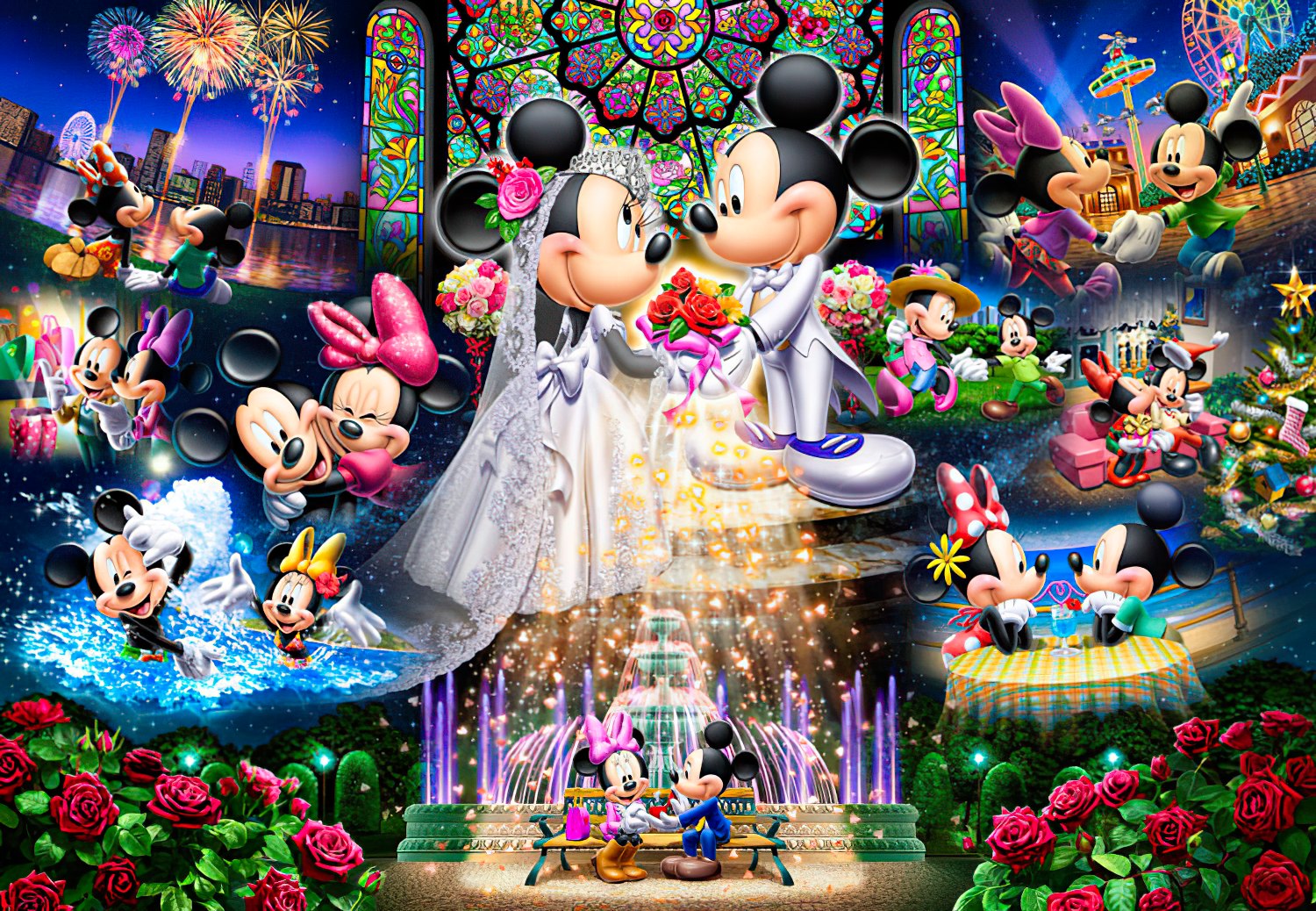 Tenyo • Mickey & Minnie • Eternal Oath　2000 PCS　Jigsaw Puzzle