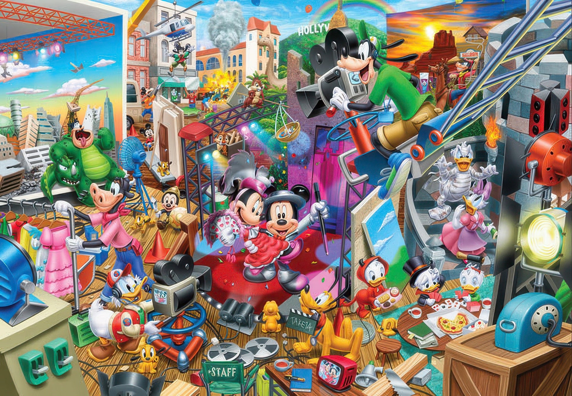 tenyo-dg-2000-617-mickey-friends-mickey-s-movie-studio-2000-pieces-jigsaw-puzzle