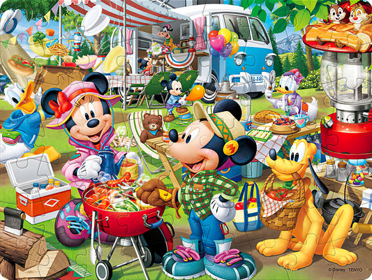 Tenyo • Mickey & Friends • Autocamp Together!　63 PCS　Jigsaw Puzzle