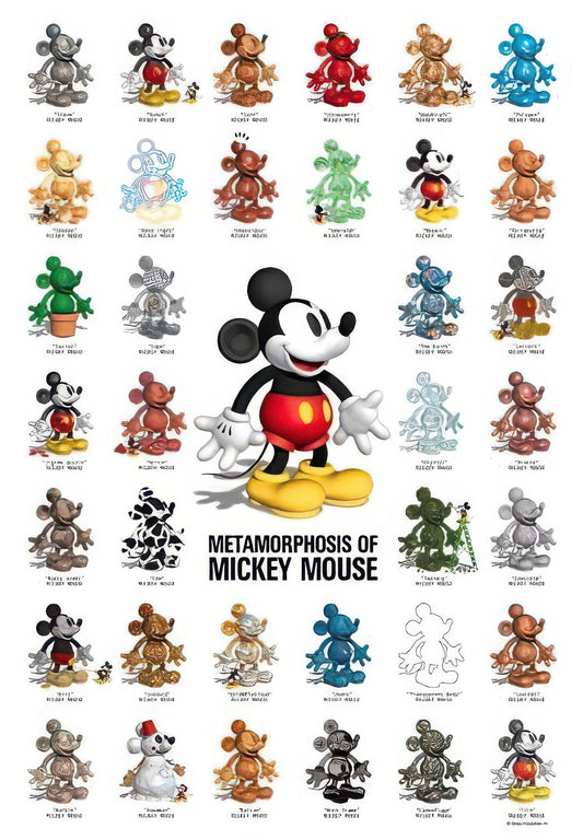 Tenyo DM-1000-300　Metamorphosis of Mickey Mouse　1000 Pieces Jigsaw Puzzle