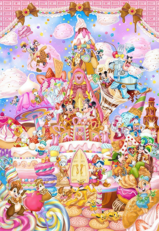 Tenyo DP-1000-024　Mickey & Friends • Mickey's Sweets Kingdom　1000 Pieces Plastic Jigsaw Puzzle