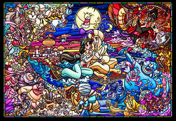 Tenyo • Jasmine • Story Stained Glass / Aladdin　1000 PCS　Plastic Jigsaw Puzzle