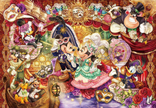 Tenyo DP-1000-032　Mickey & Friends • Invitation to a Grand Masquerade　1000 Pieces Plastic Jigsaw Puzzle