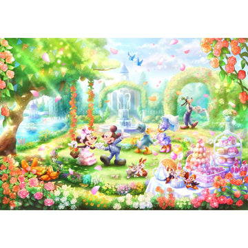 Tenyo • Mickey & Friends • Rose-scented Garden Party　1000 PCS　Plastic Jigsaw Puzzle