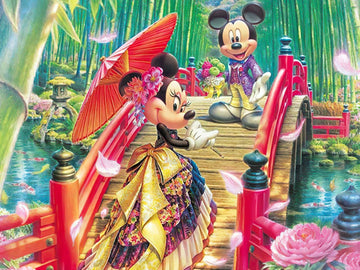 Tenyo • Mickey & Minnie • Minnie's Modern Wedding　266 PCS　Plastic Jigsaw Puzzle