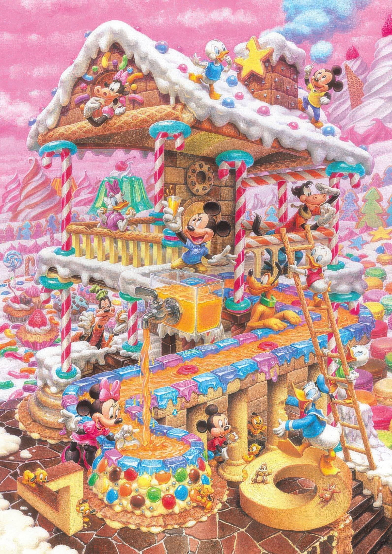 tenyo-dpg-266-574-mickey-friends-fun-house-of-sweets-266-pieces-plastic-jigsaw-puzzle