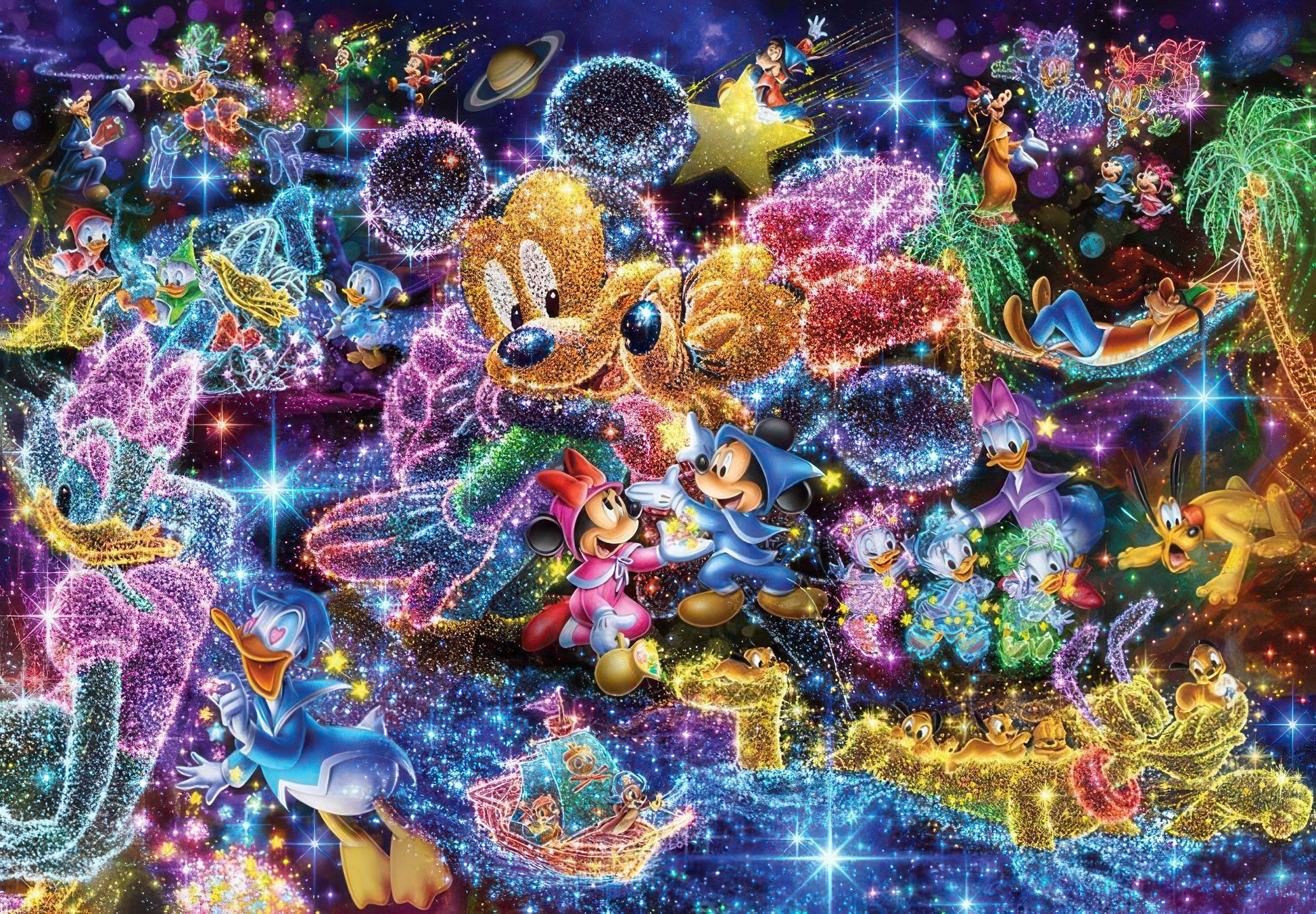 tenyo-dpg-500-592-mickey-friends-wish-upon-a-starry-sky-500-pieces-plastic-jigsaw-puzzle