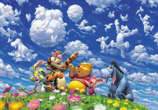 Tenyo DPG-500-594　Winnie the Pooh • Fantasies in the Azure Sky　500 Pieces Plastic Jigsaw Puzzle