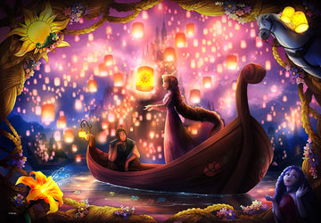Tenyo • Rapunzel • Silhouette Romance / Enveloped in Love　500 PCS　Plastic Jigsaw Puzzle