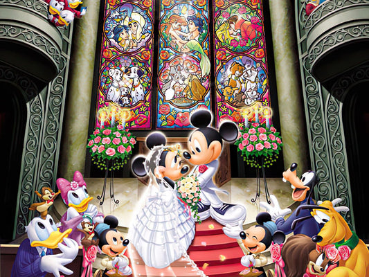 Tenyo • Mickey & Minnie • Fantasy Celebration　1000 PCS　Crystal　Jigsaw Puzzle